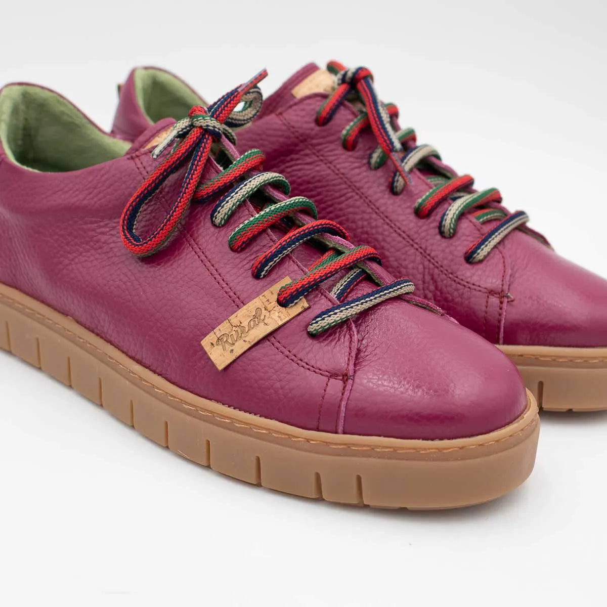 Jose Saenz Rural 2331-BG Melanzana Leather Trainers - Leavys Shoes