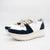 Jose Saenz Navy & Beige Runner – Suede & Textured Leather - Leavys Shoes