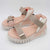 Jose Saenz Beige & Pink Velcro Sandal – Chic & Comfortable Wedge - Leavys Shoes