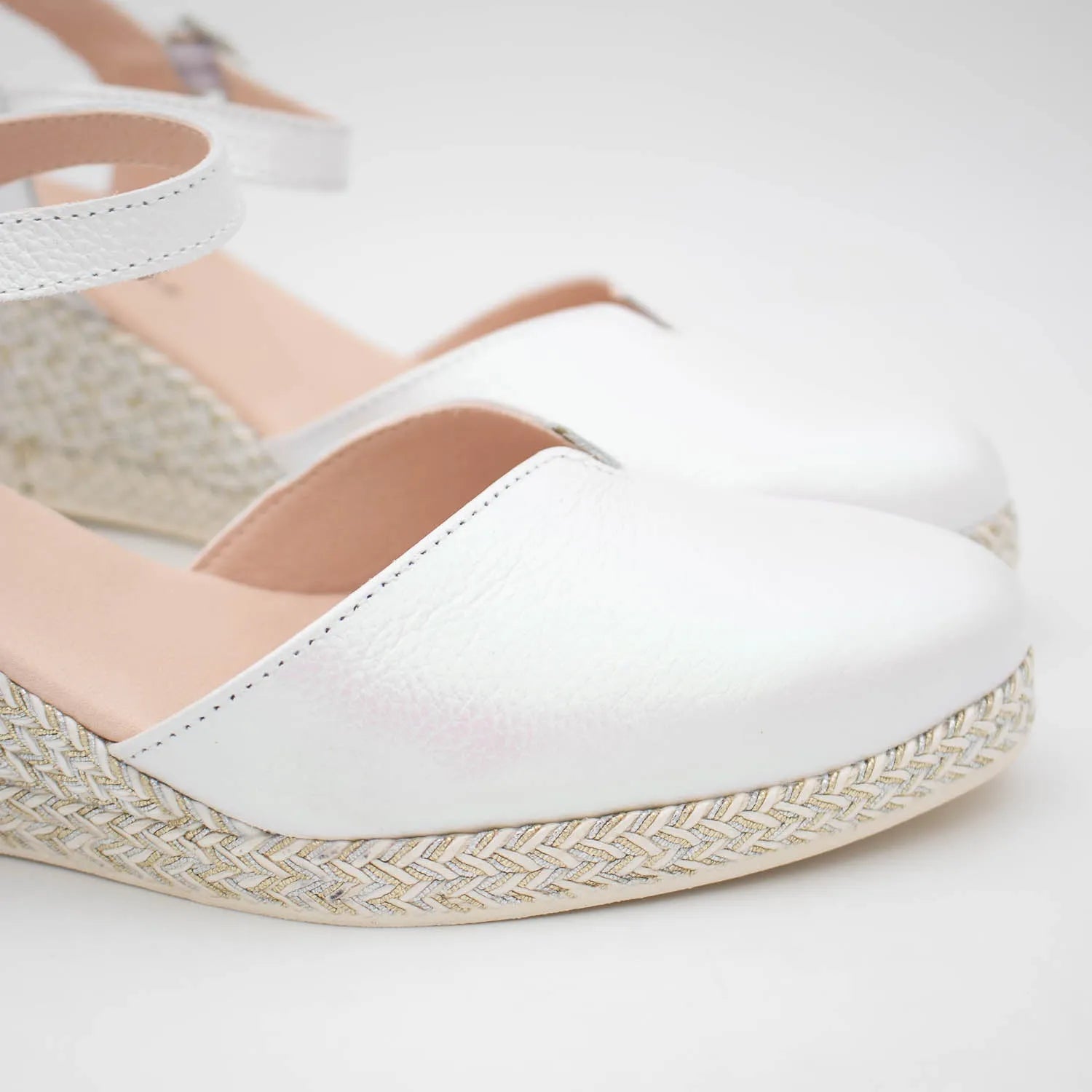 Jose Saenz Off-White Espadrille Wedge – Elegant & Comfortable - Leavys Shoes