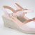 Jose Saenz Pink Espadrille Wedge – Elegant & Multicolour Shine - Leavys Shoes