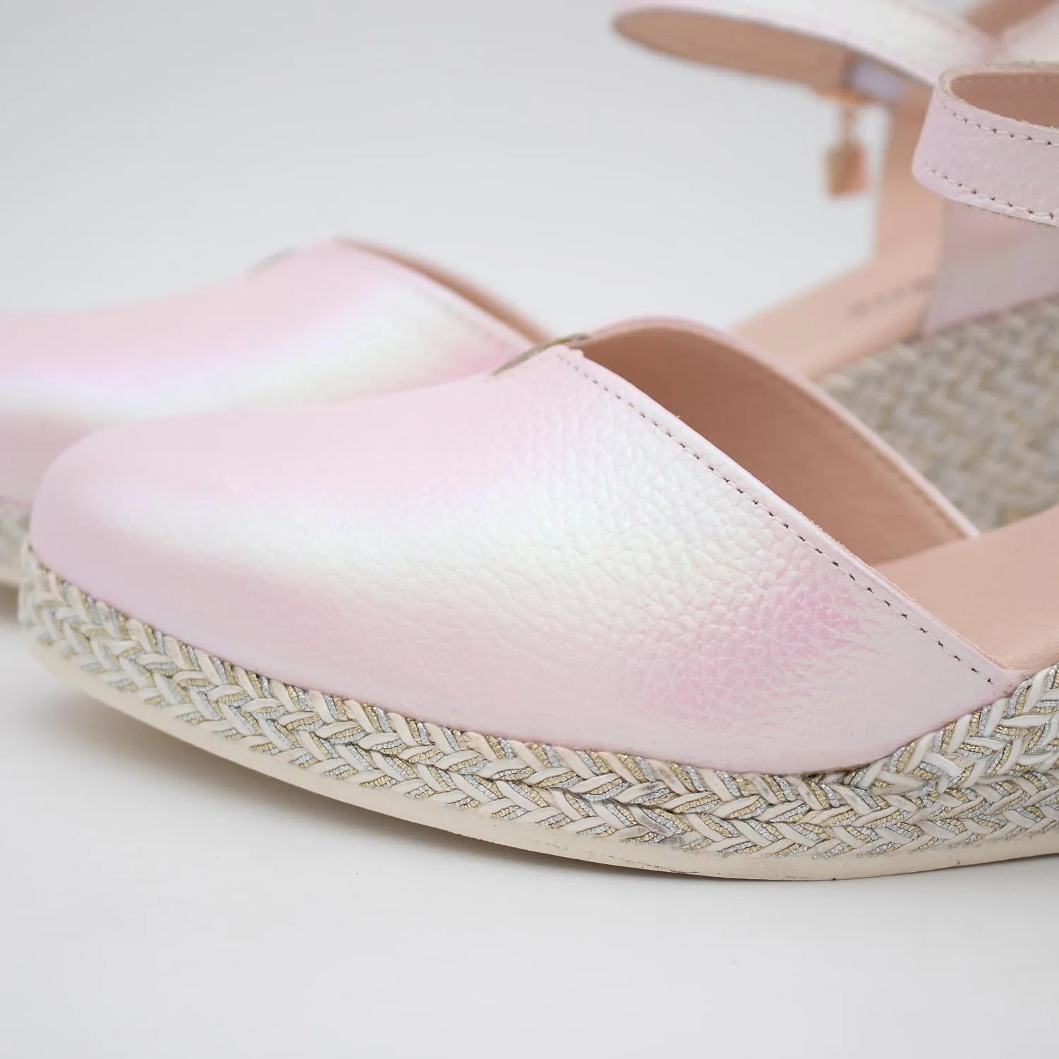 Jose Saenz Pink Espadrille Wedge – Elegant & Multicolour Shine - Leavys Shoes