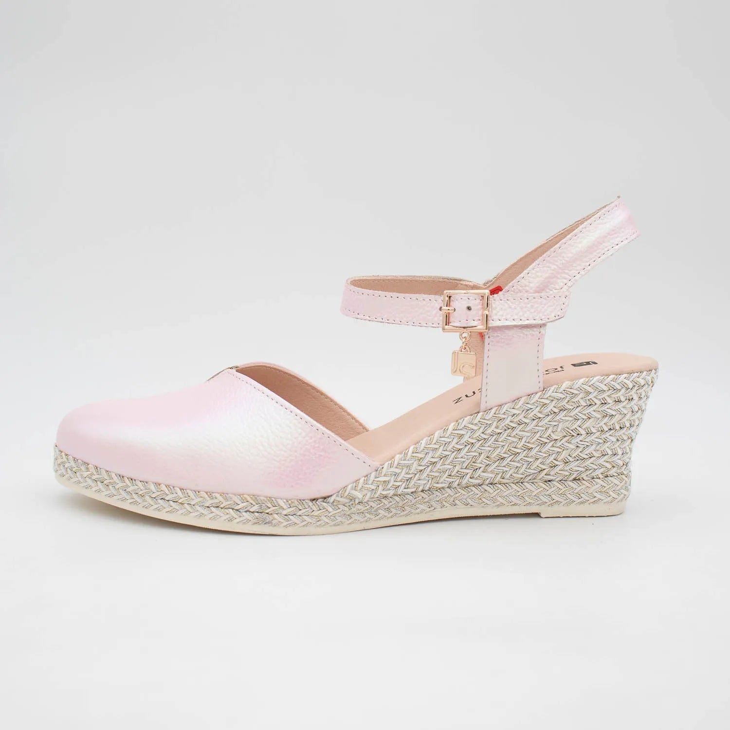 Jose Saenz Pink Espadrille Wedge – Elegant & Multicolour Shine - Leavys Shoes