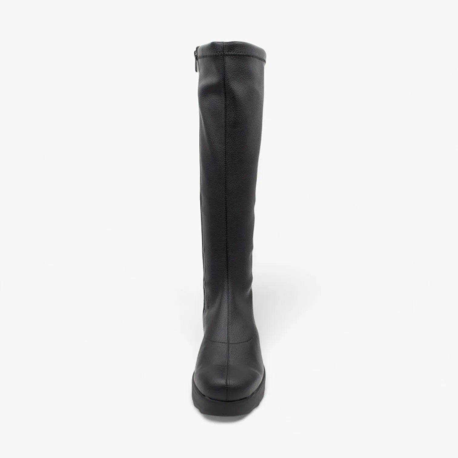 Jose Saenz 6428 Negro-Beige Knee-High Wedge Boots - Leavys Shoes