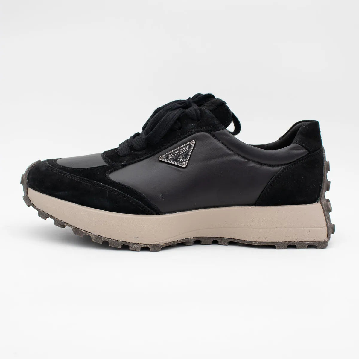 Kate Appleby Berk Schwarz Mix Trainers - Leavys Shoes