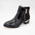 Kate Appleby Forfar Schwarz Patent Ankle Boots with Gold Zip