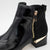 Kate Appleby Forfar Schwarz Patent Ankle Boots with Gold Zip
