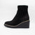 Kate Appleby Poole Black Patent Wedge Ankle Boots