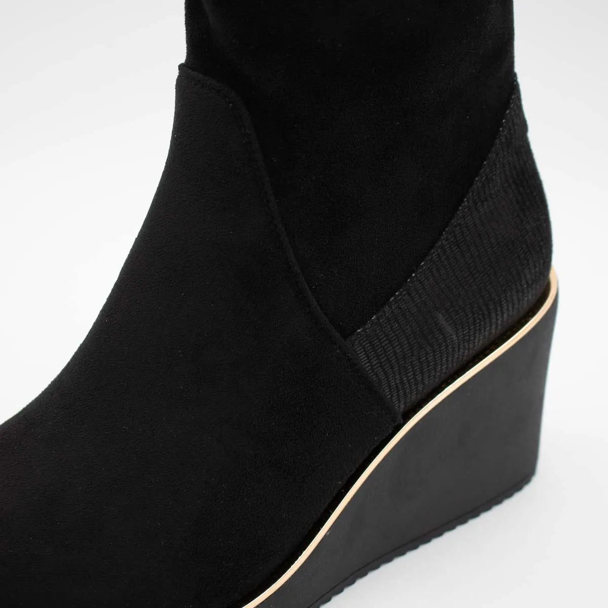 Kate Appleby Poole Black Suede Wedge Ankle Boots - Leavys Shoes