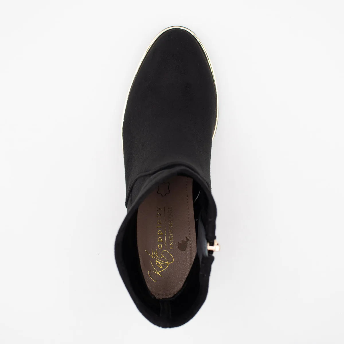 Kate Appleby Poole Black Patent Wedge Ankle Boots