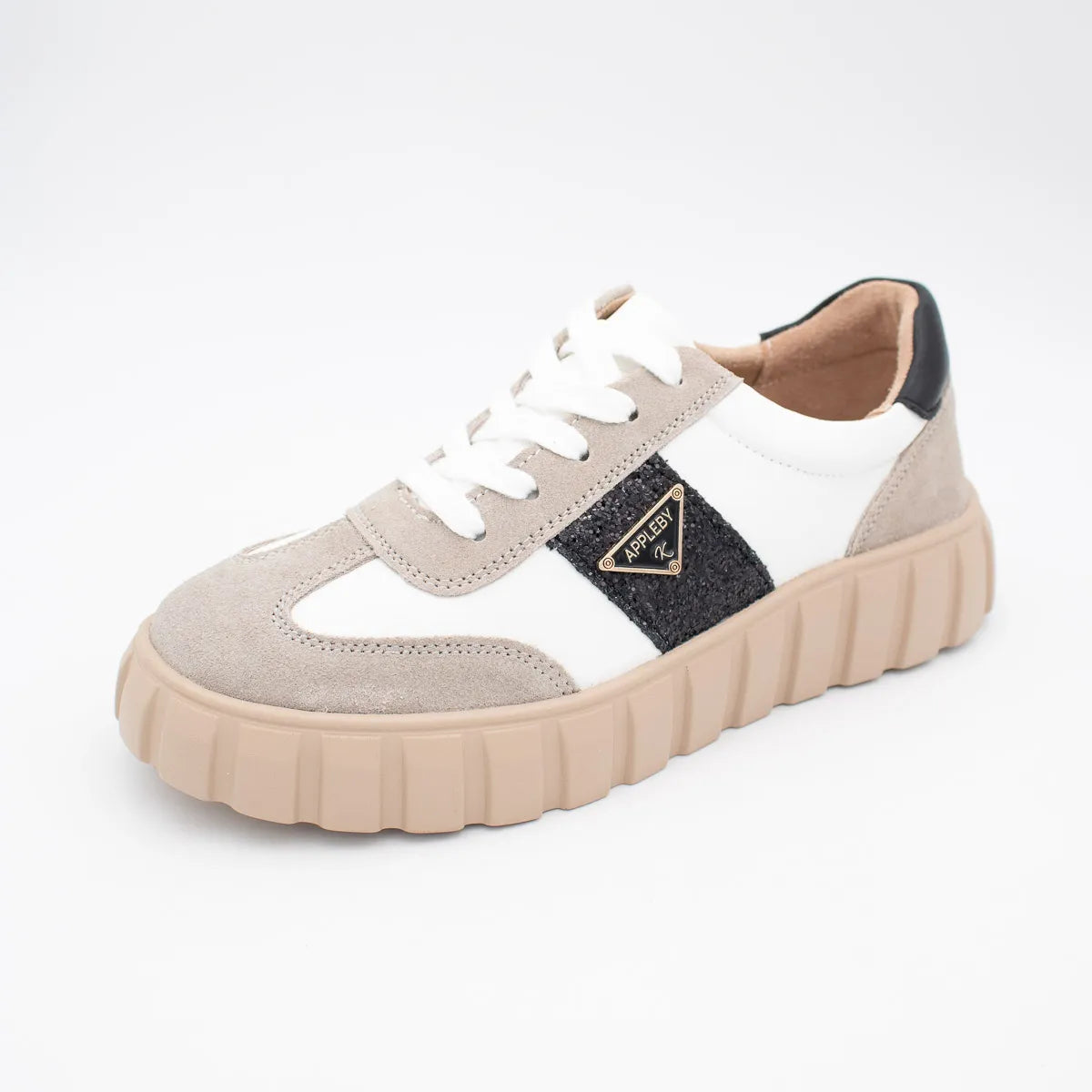 Kate Appleby Severn Cotton Mix Platform Trainers - Leavys Shoes