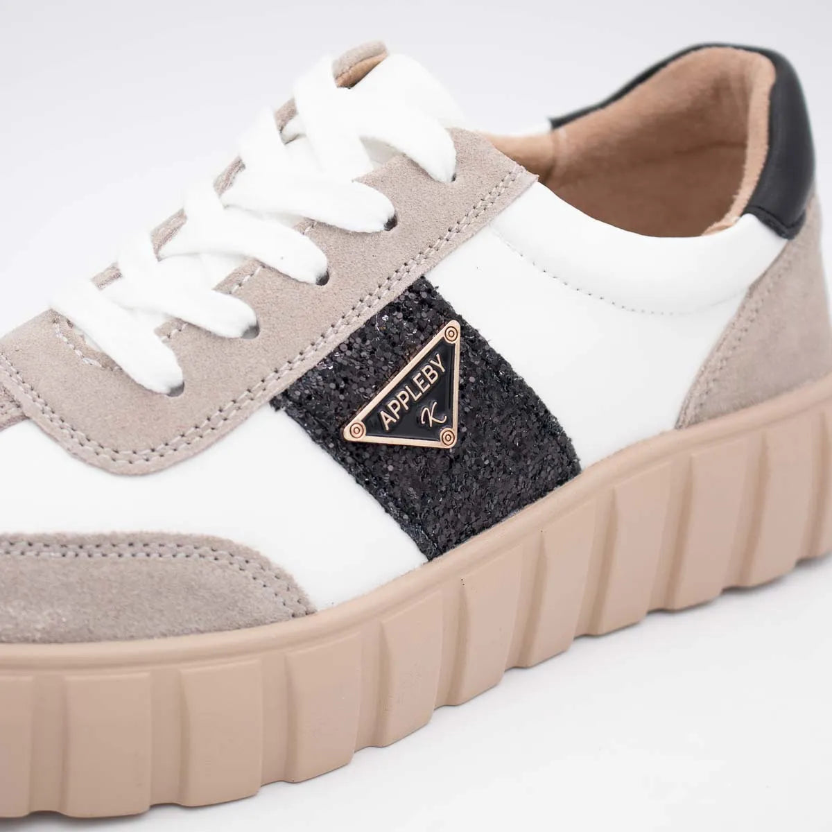 Kate Appleby Severn Cotton Mix Platform Trainers - Leavys Shoes