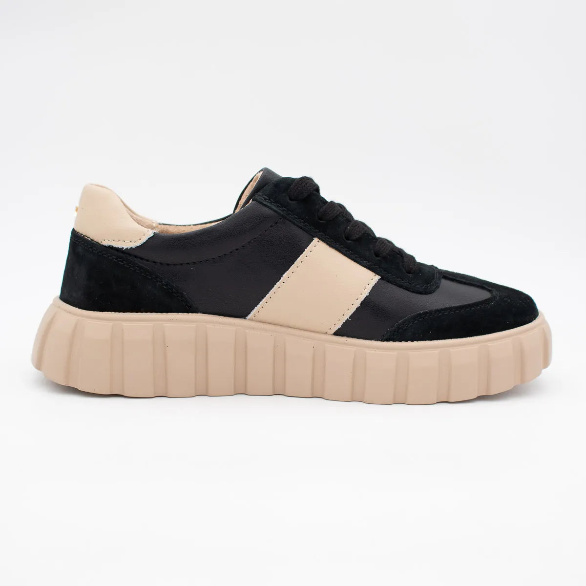 Kate Appleby SEVERN Black Leather Trainers - Leavys Shoes