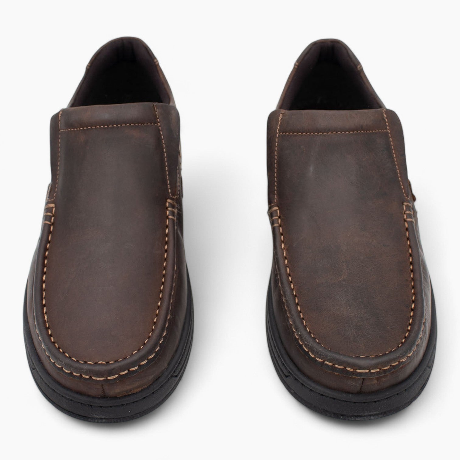 AV8 Mens Kalvin Brown Nubuck Slip-Ons