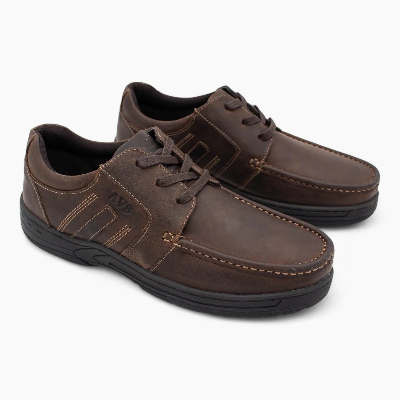 AV8 Mens Kori Brown Nubuck Slip-Ons - Leavys Shoes