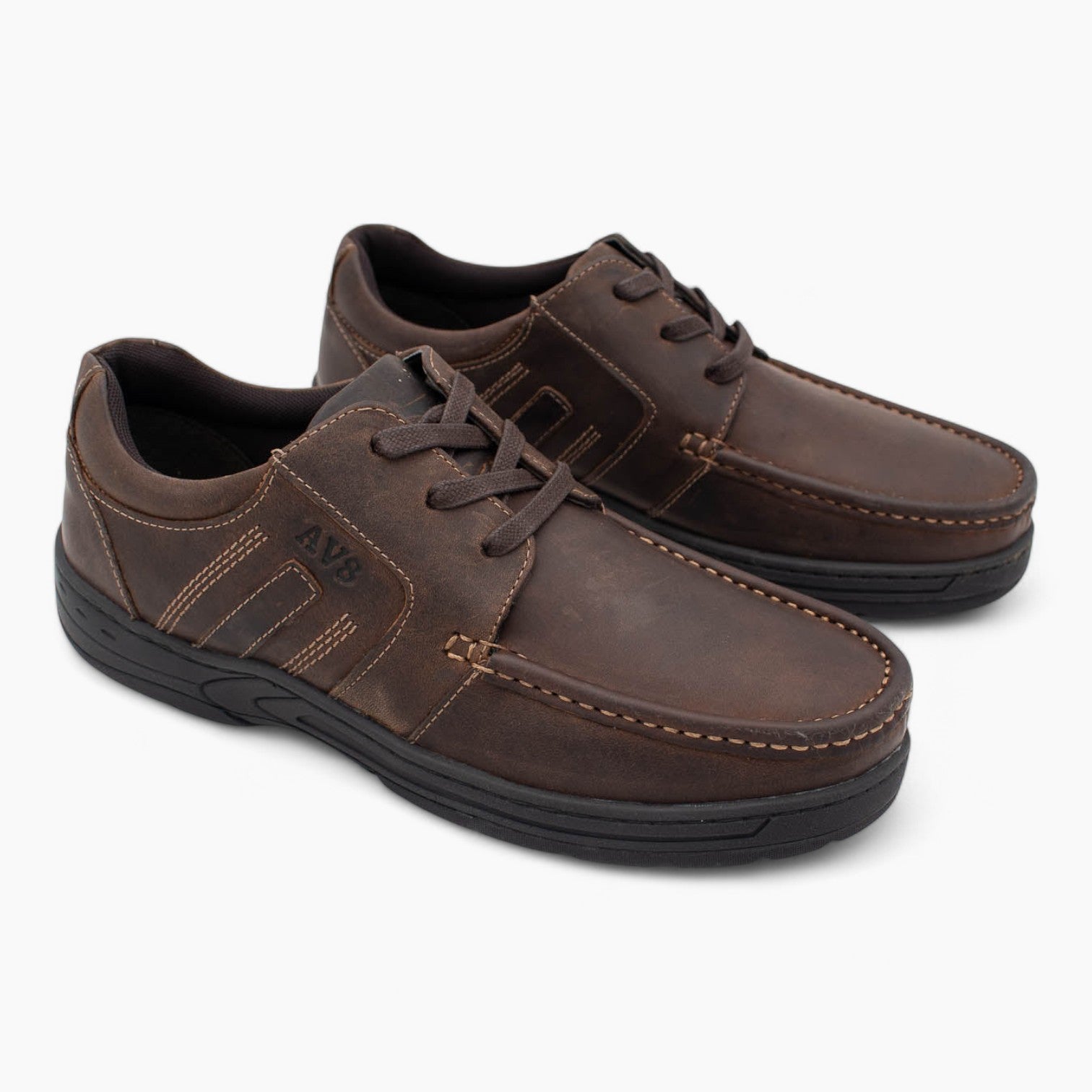 AV8 Mens Kori Brown Nubuck Slip-Ons