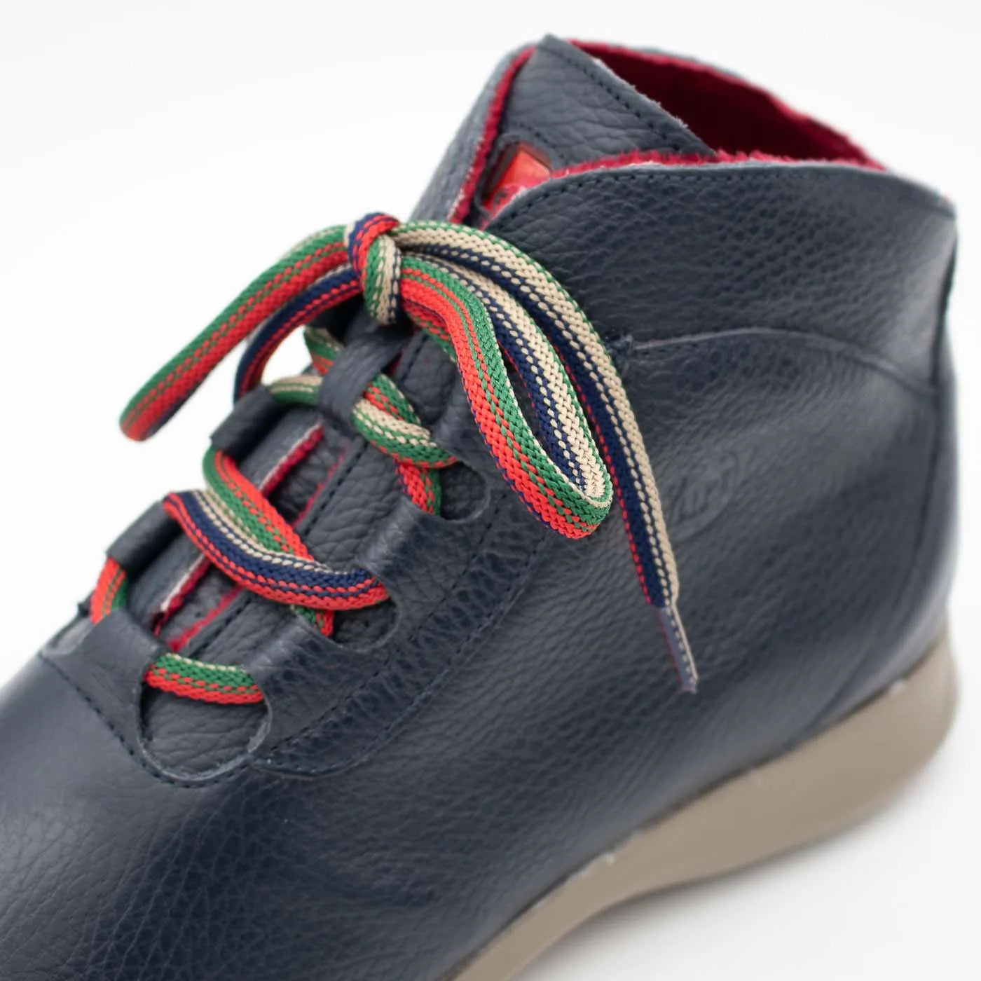 Jose Saenz Navy Leather Rural Ankle Boots with Eucalyptus Lining - Leavys Shoes