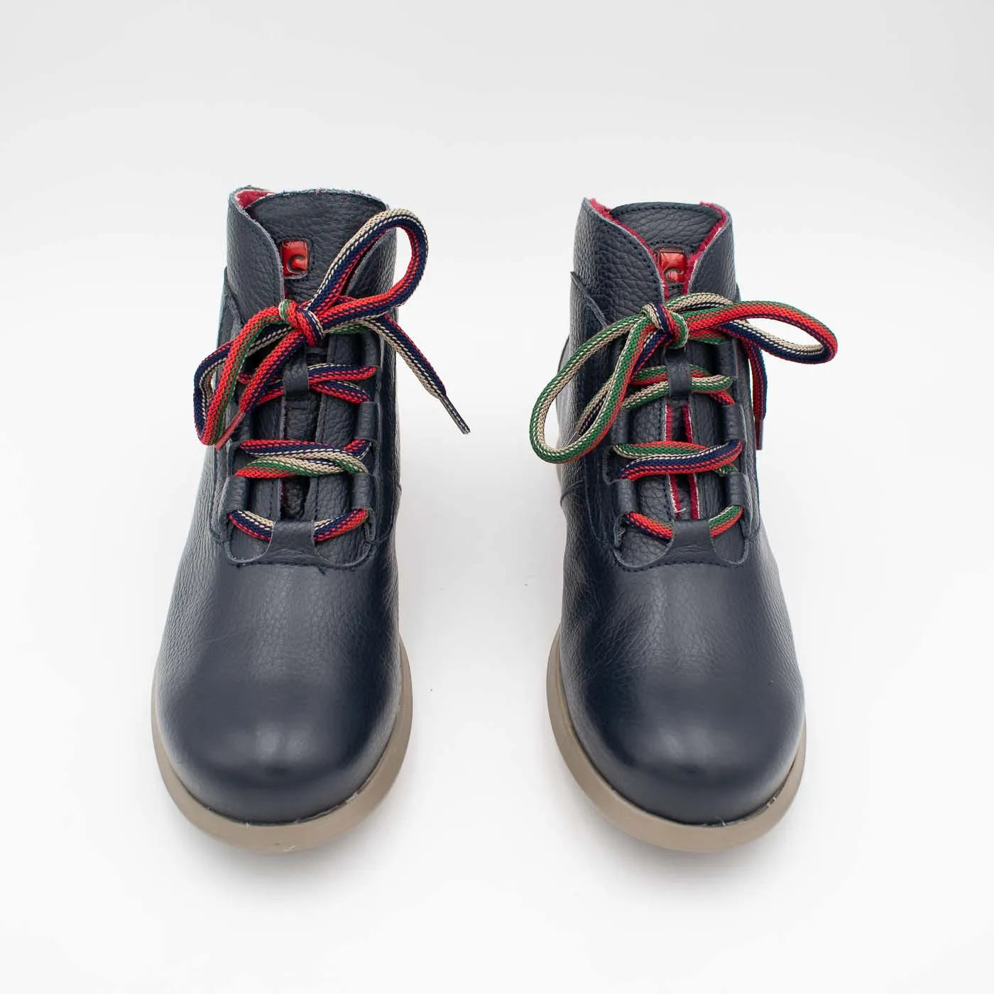 Jose Saenz Navy Leather Rural Ankle Boots with Eucalyptus Lining - Leavys Shoes