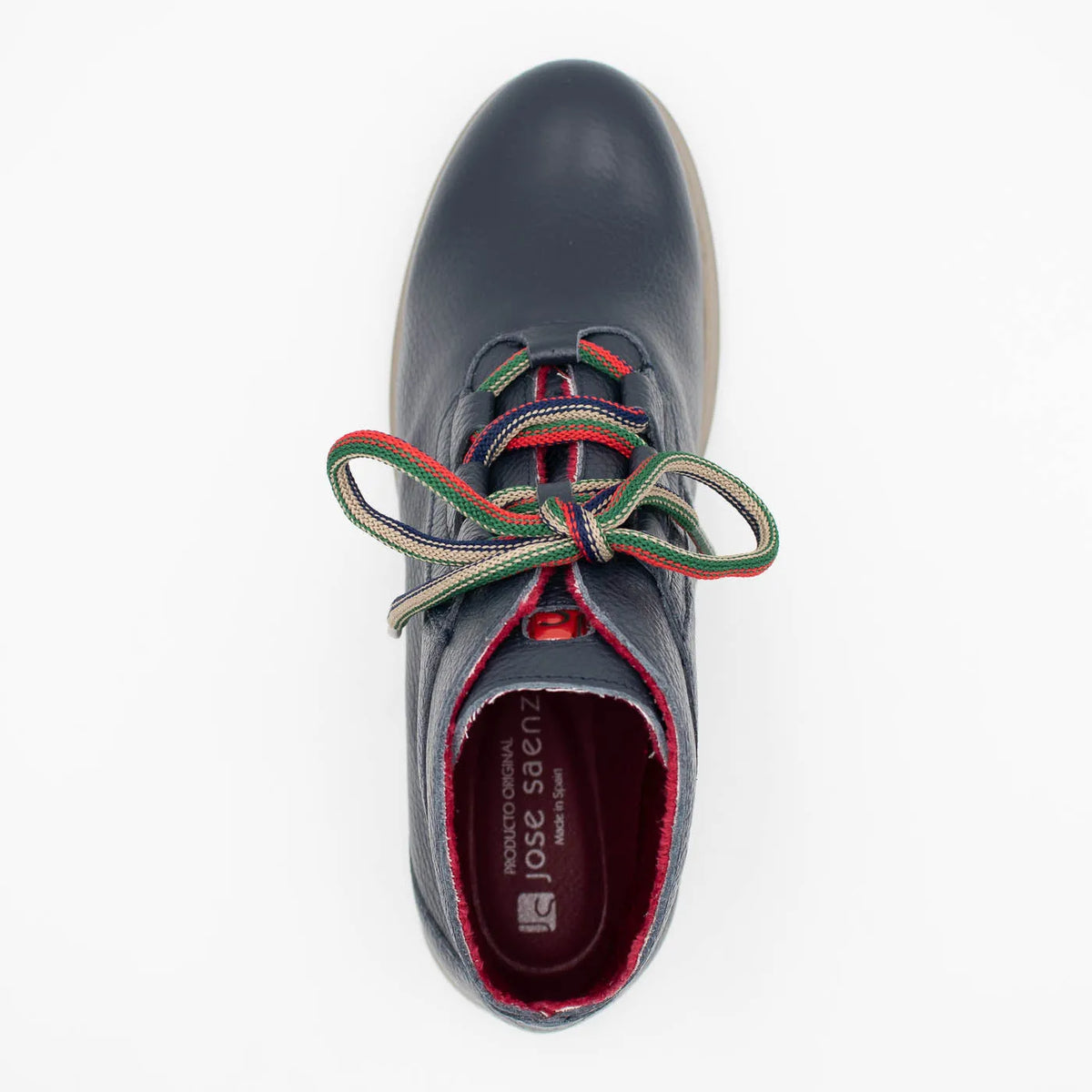 Jose Saenz Navy Leather Rural Ankle Boots with Eucalyptus Lining - Leavys Shoes