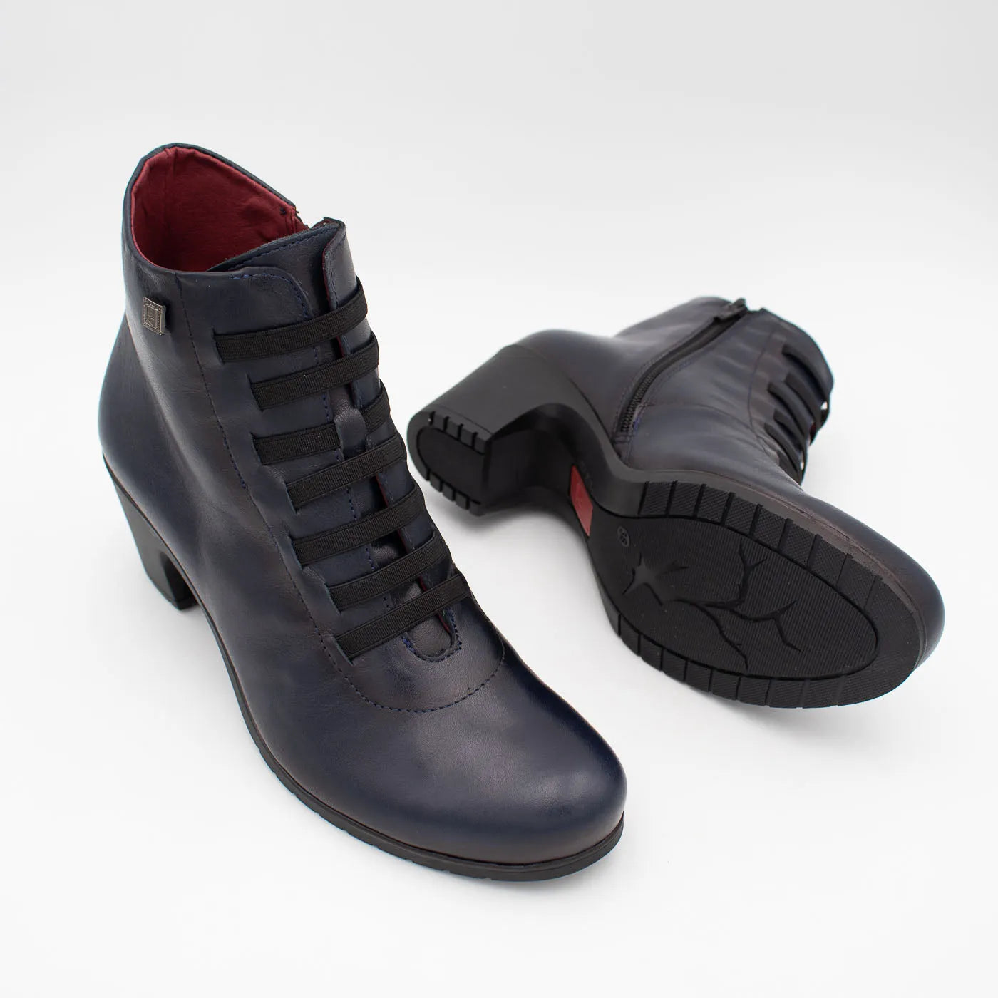 Lace up navy on sale boots