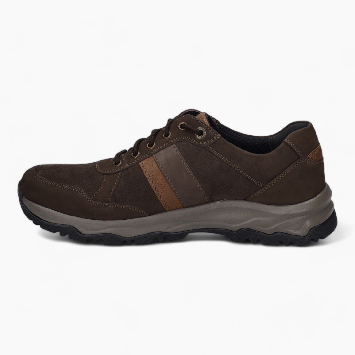 Men's Brown Leather Trainers by Josef Seibel – Leroy Wide Fit & Waterproof - Leavys Shoes