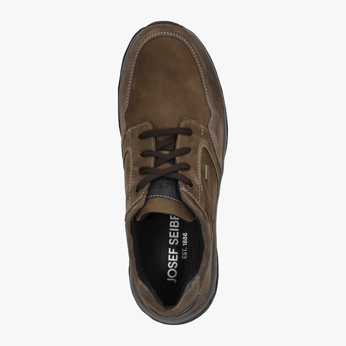 Josef Seibel Brown Waterproof Men’s Leather Trainer – Grippy PU/TR Sole (Leroy 58) - Leavys Shoes