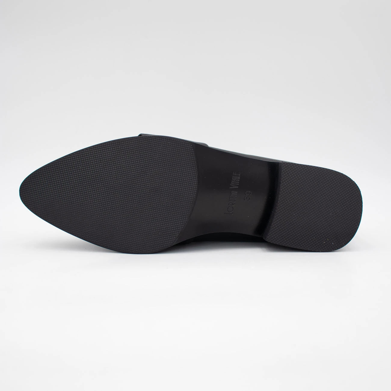 Loretta Vitale Black Leather Bow Loafer