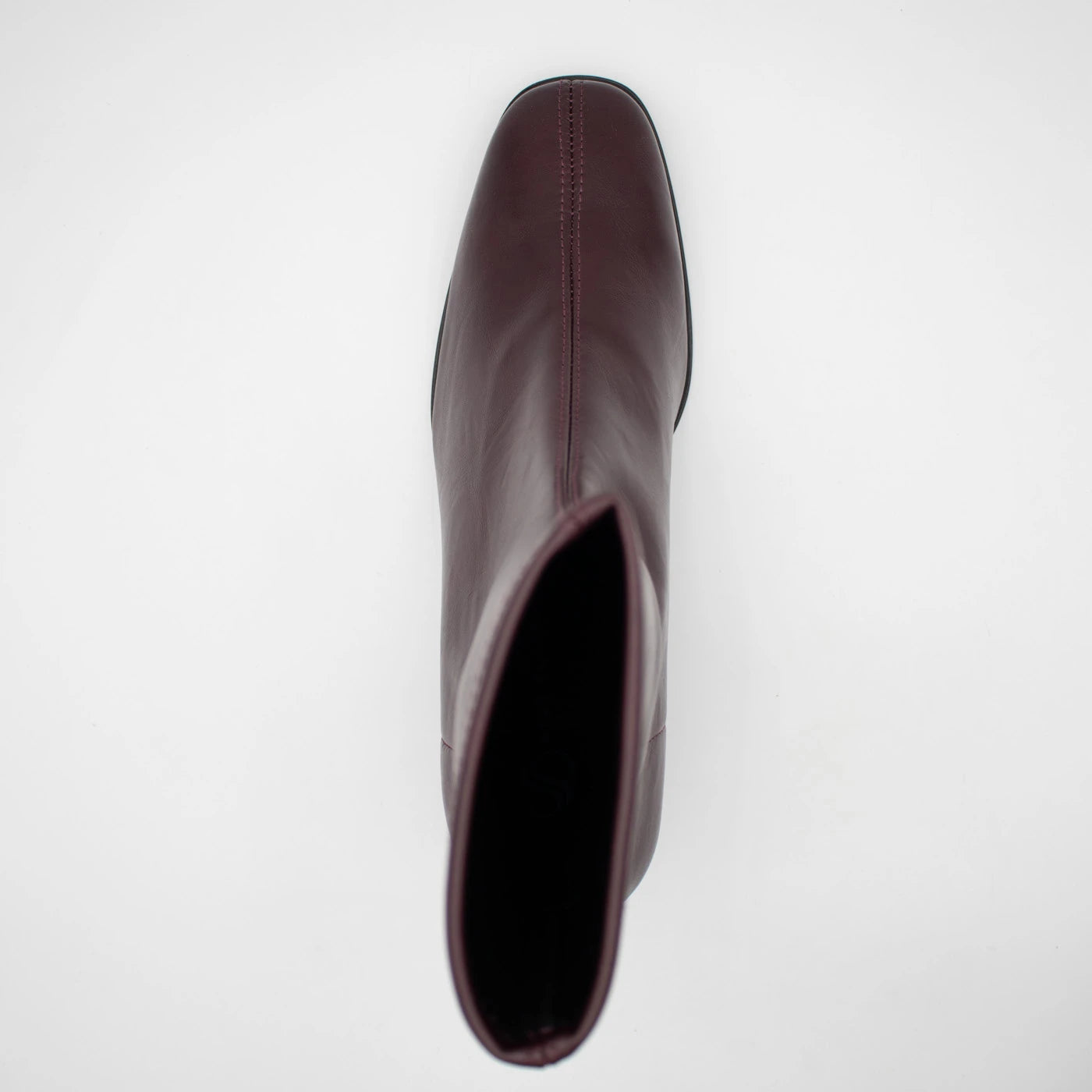 Miss Elastic Burgundy Square Toe Stretch Ankle Boots