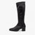 Miss Elastic Malori Knee-High Sock Boots – Black