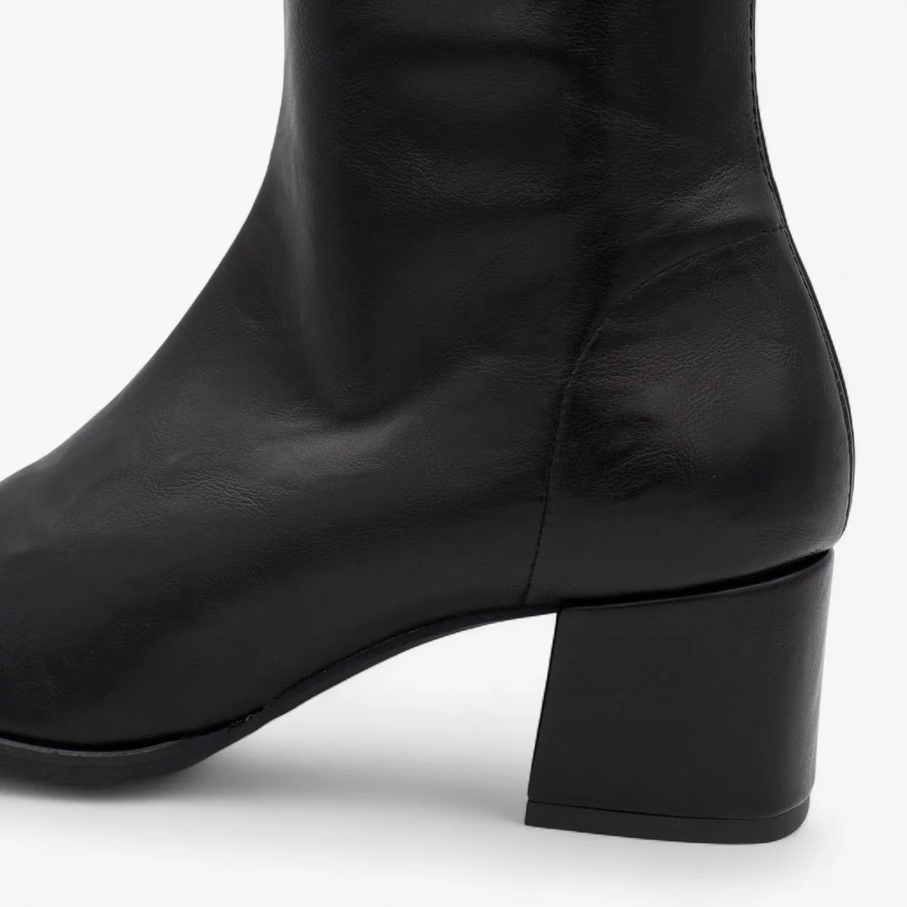 Miss Elastic Malori Knee-High Sock Boots – Black