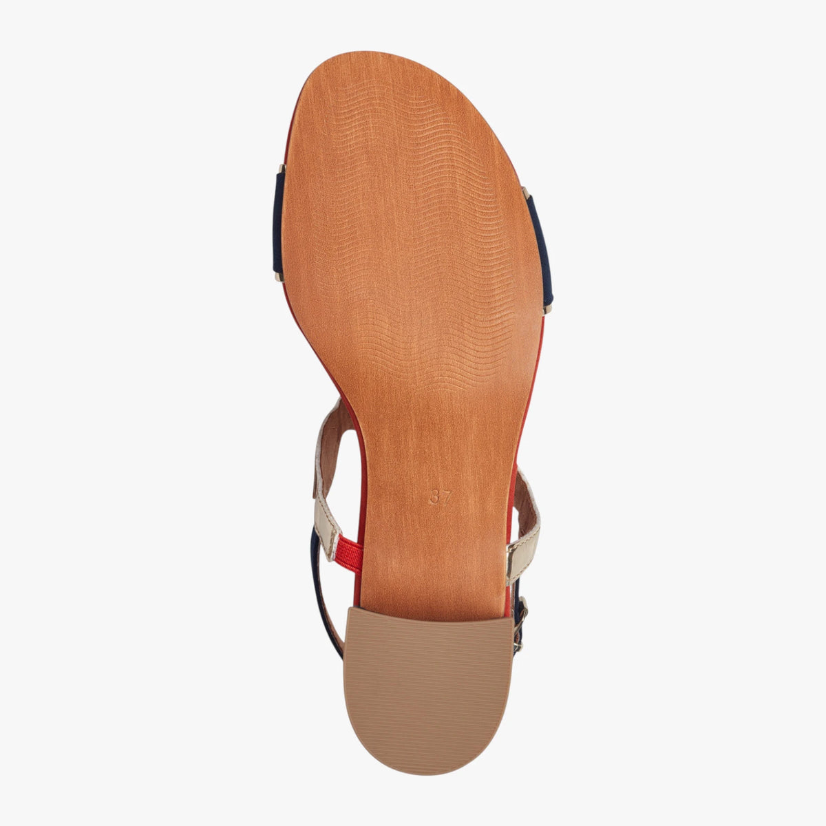 Marco Tozzi Navy Multi Sandal (Block Heel) – 2-28230-42 890