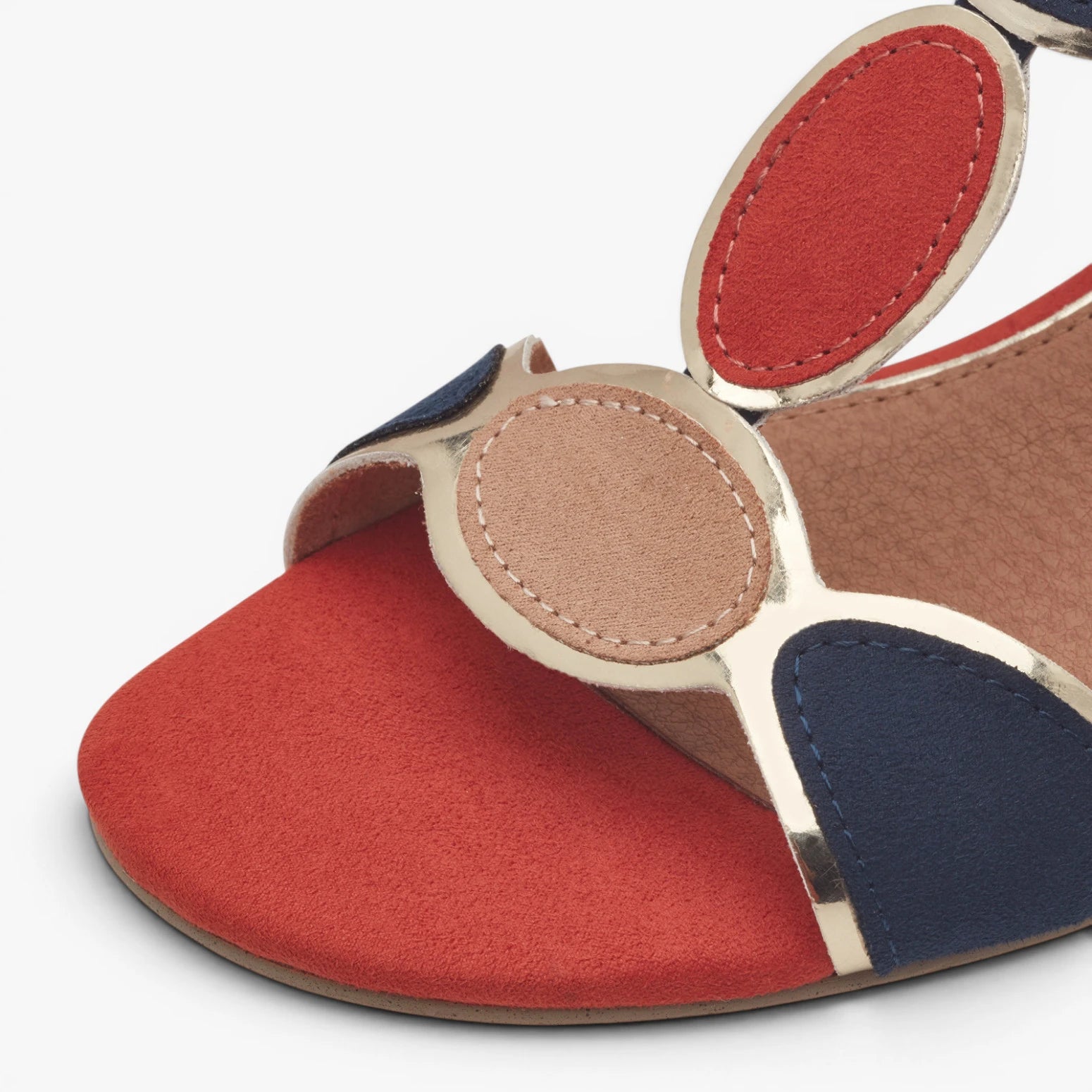 Marco Tozzi Navy Multi Sandal (Block Heel) – 2-28230-42 890