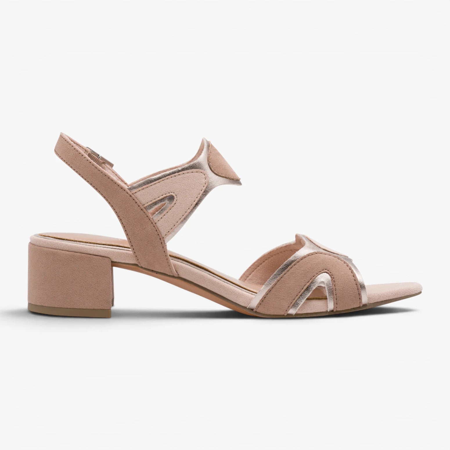 MARCO TOZZI Nude Sandal (Block Heel) – 2-28282-46 478