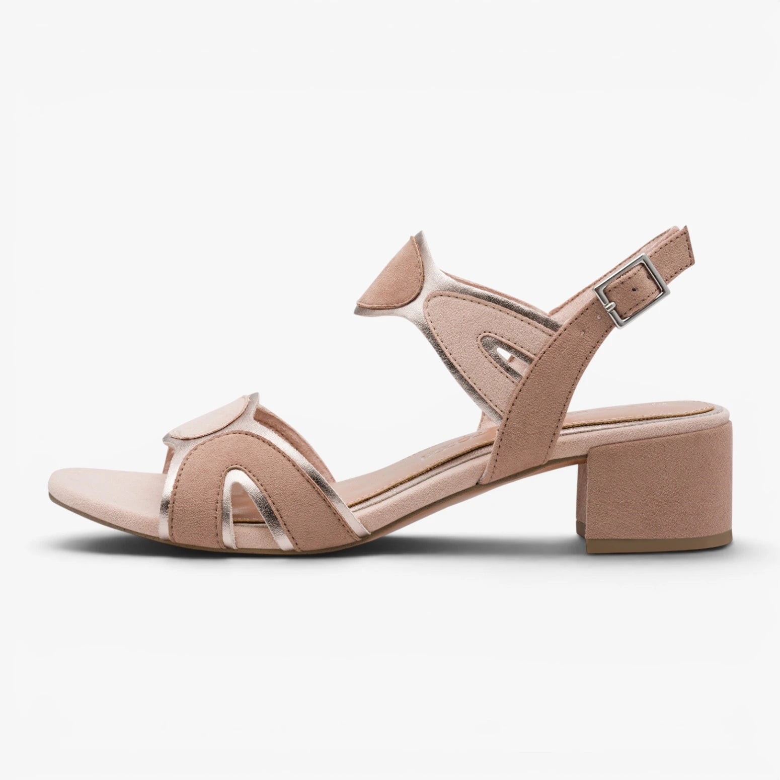 MARCO TOZZI Nude Sandal (Block Heel) – 2-28282-46 478