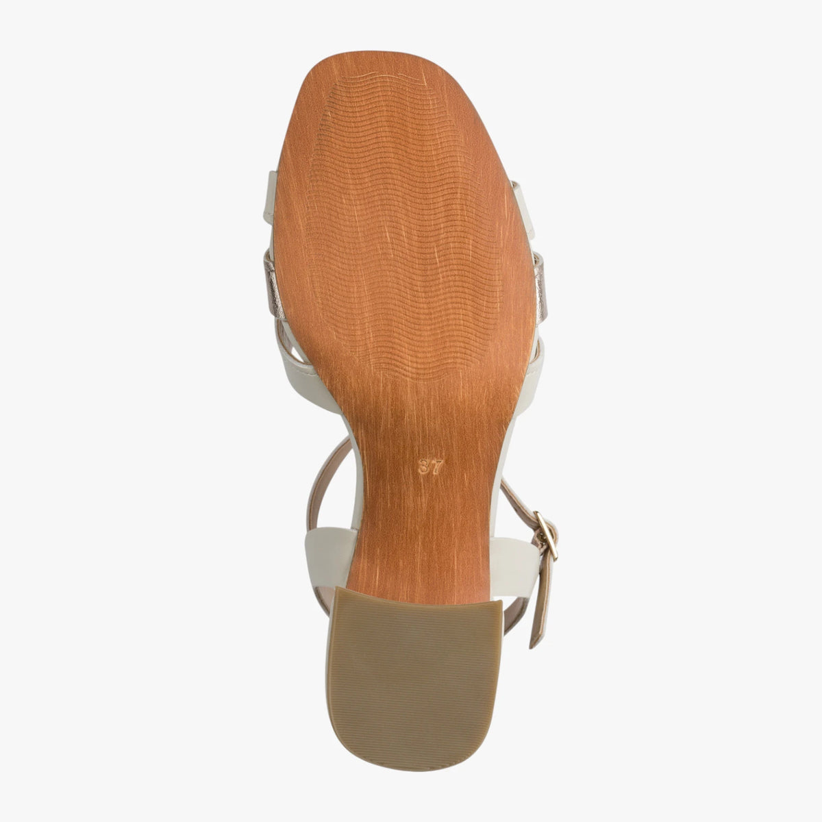 Marco Tozzi Cream Sandal (Block Heel) – 2-28337-44 402