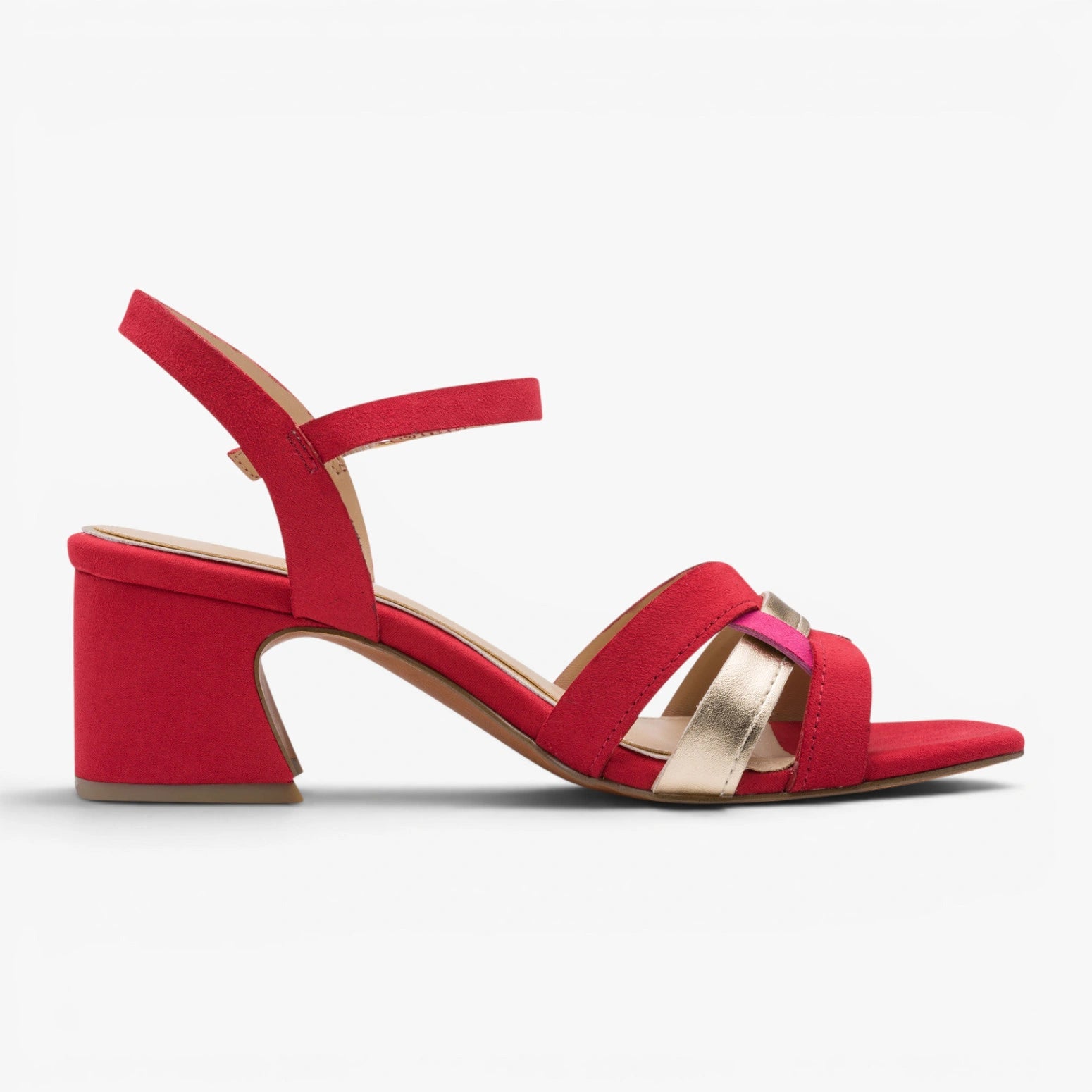 Marco Tozzi Red Multi Sandal (Block Heel) – 2-28341-46 597