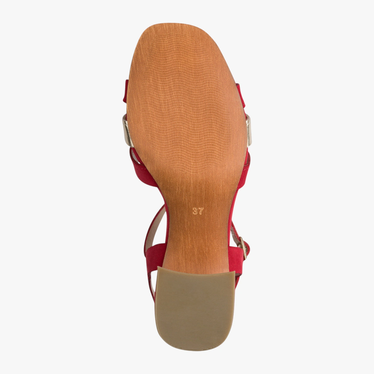 Marco Tozzi Red Multi Sandal (Block Heel) – 2-28341-46 597