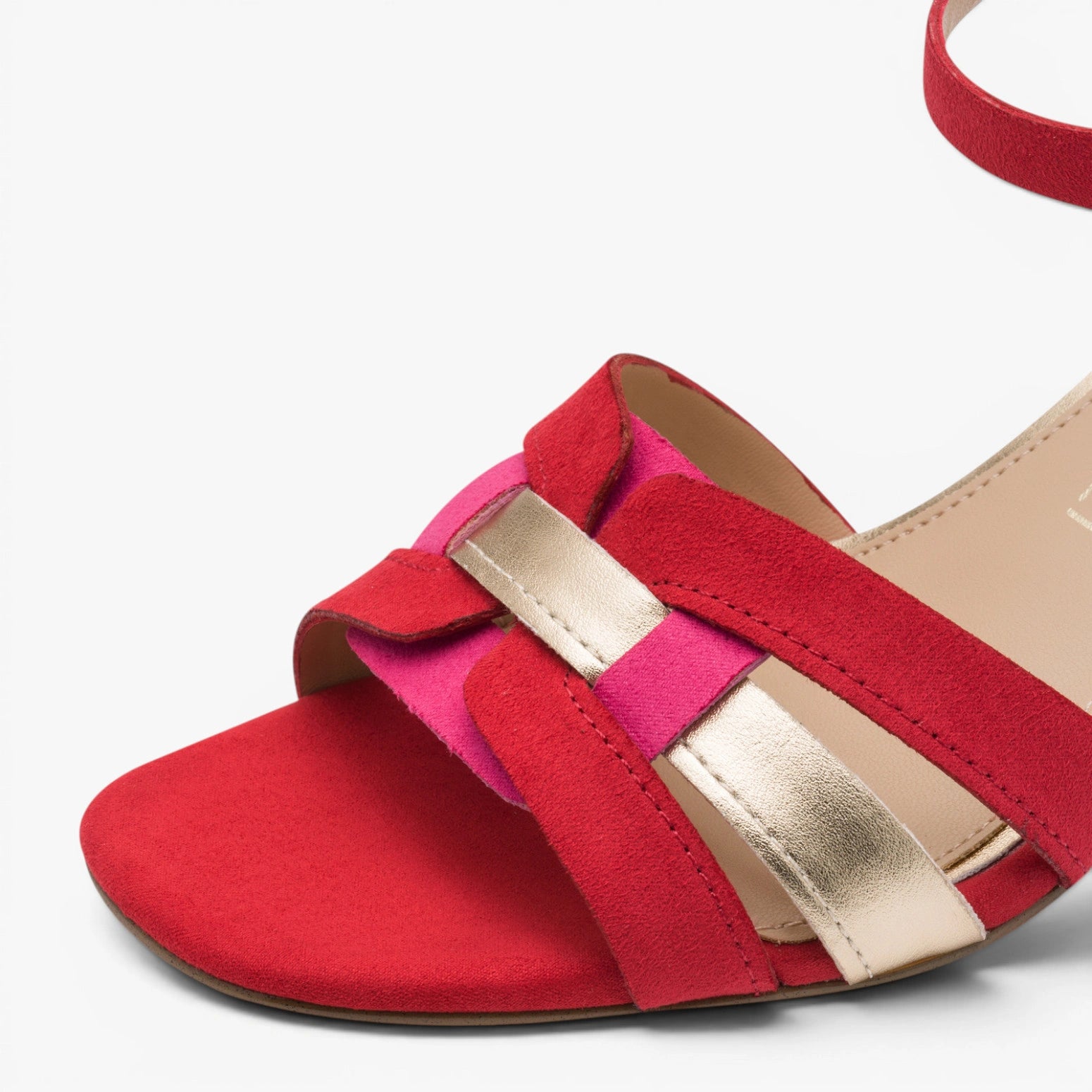 Marco Tozzi Red Multi Sandal (Block Heel) – 2-28341-46 597