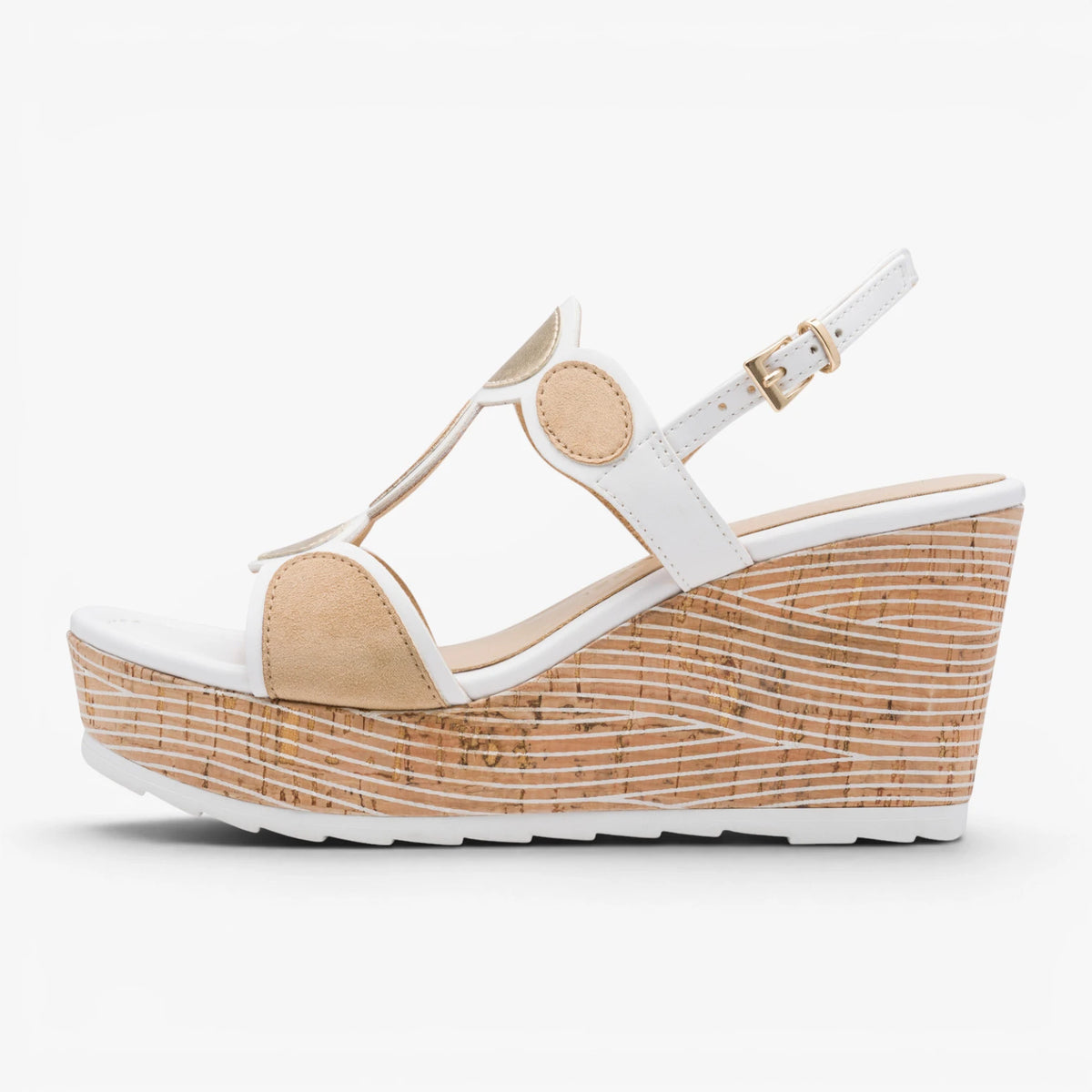 Marco Tozzi White Multi Sandal (Wedge Heel) – 2-28363-46 197