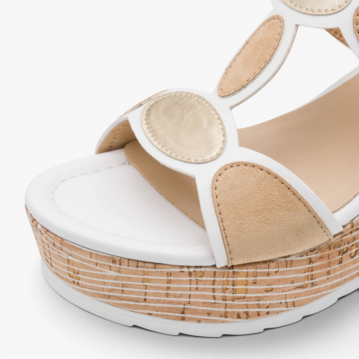 Marco Tozzi White Multi Sandal (Wedge Heel) – 2-28363-46 197