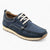 Navy Suede Casual Shoes with White Laces - Dubarry Matthew - Leavys Shoes