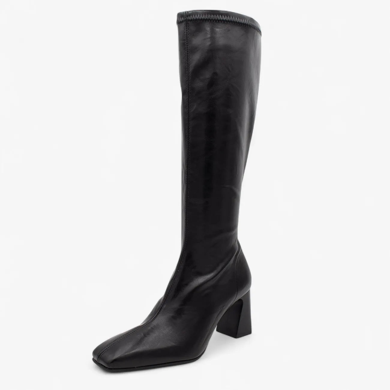 Miss Elastic Malori Knee-High Stretch Boots – Black