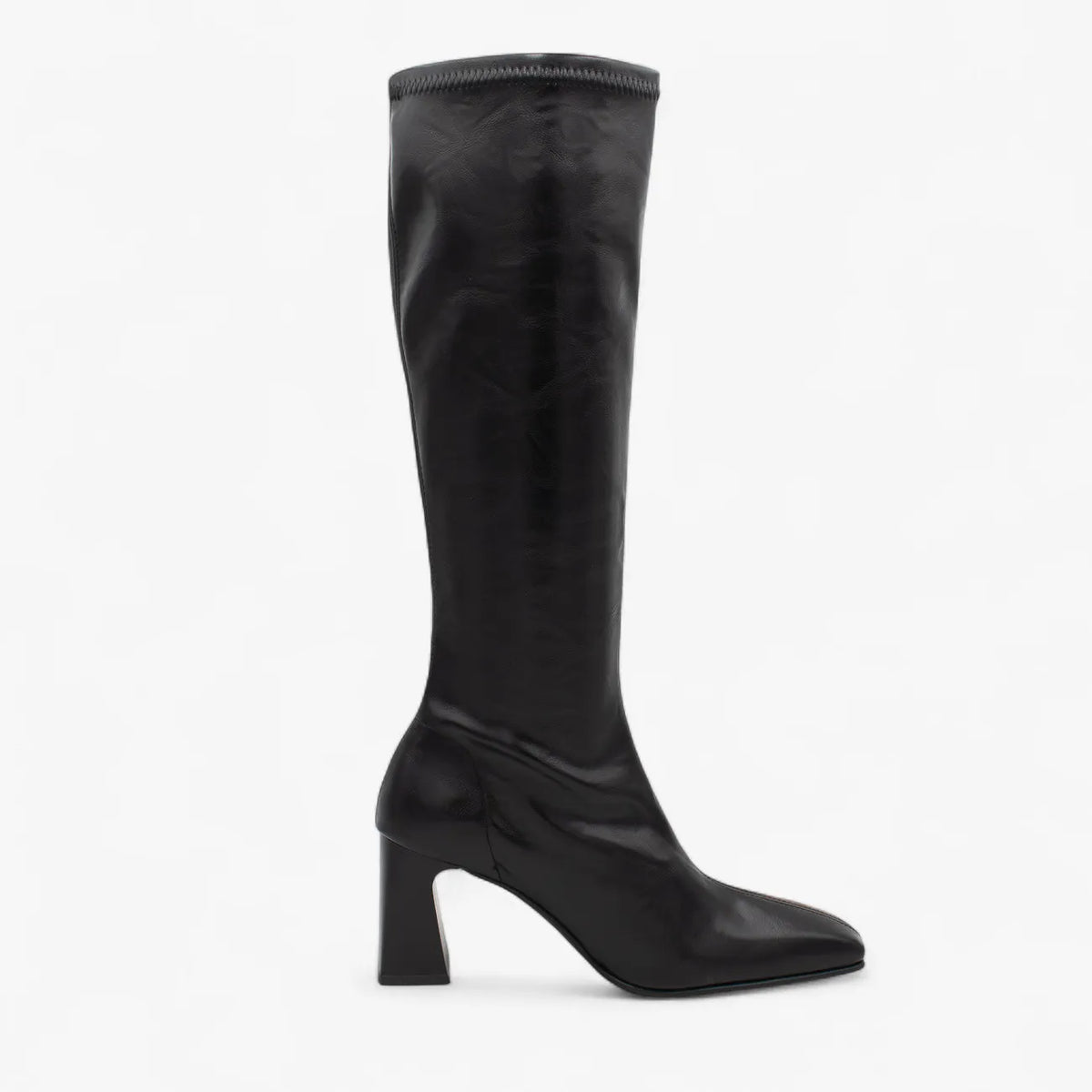 Miss Elastic Malori Knee-High Stretch Boots – Black