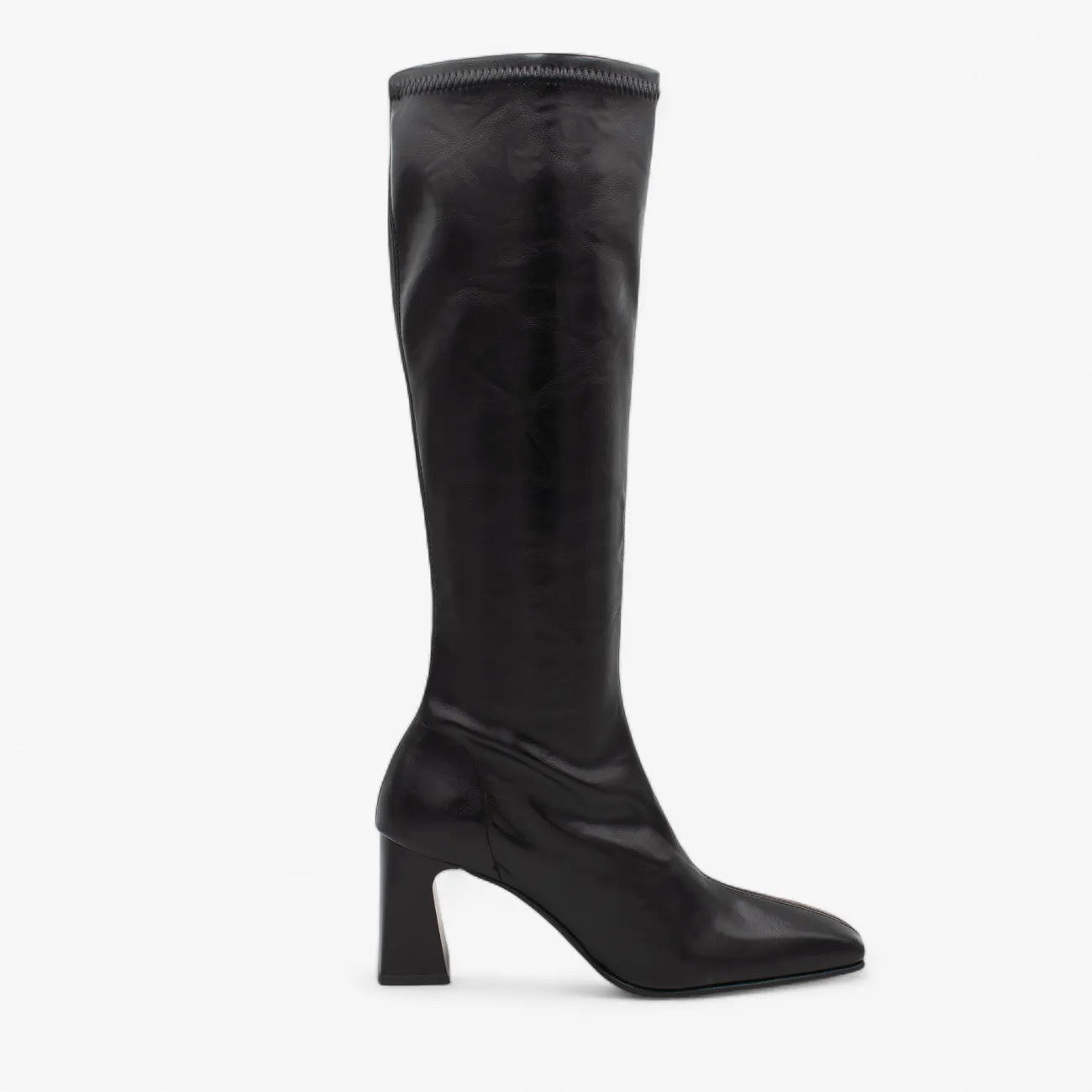 Miss Elastic Malori Knee-High Stretch Boots – Black