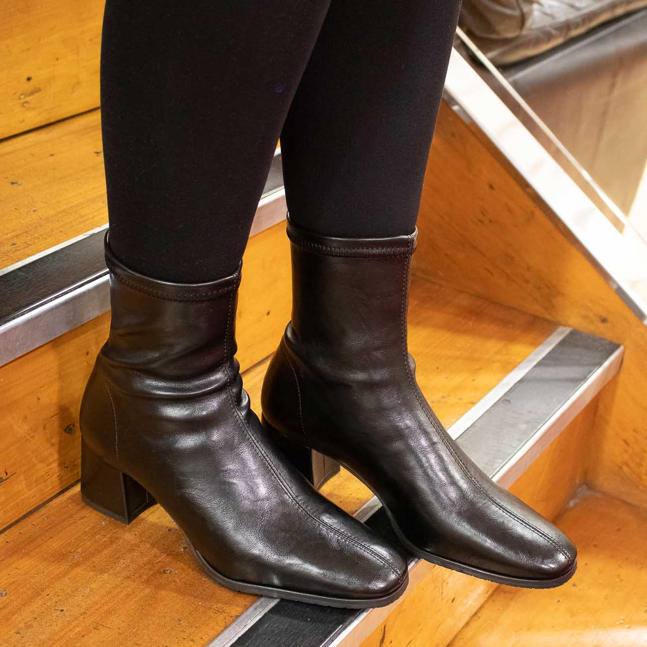 Miss Elastic 78330/62-05 Stretch Sock Ankle Boots – Black