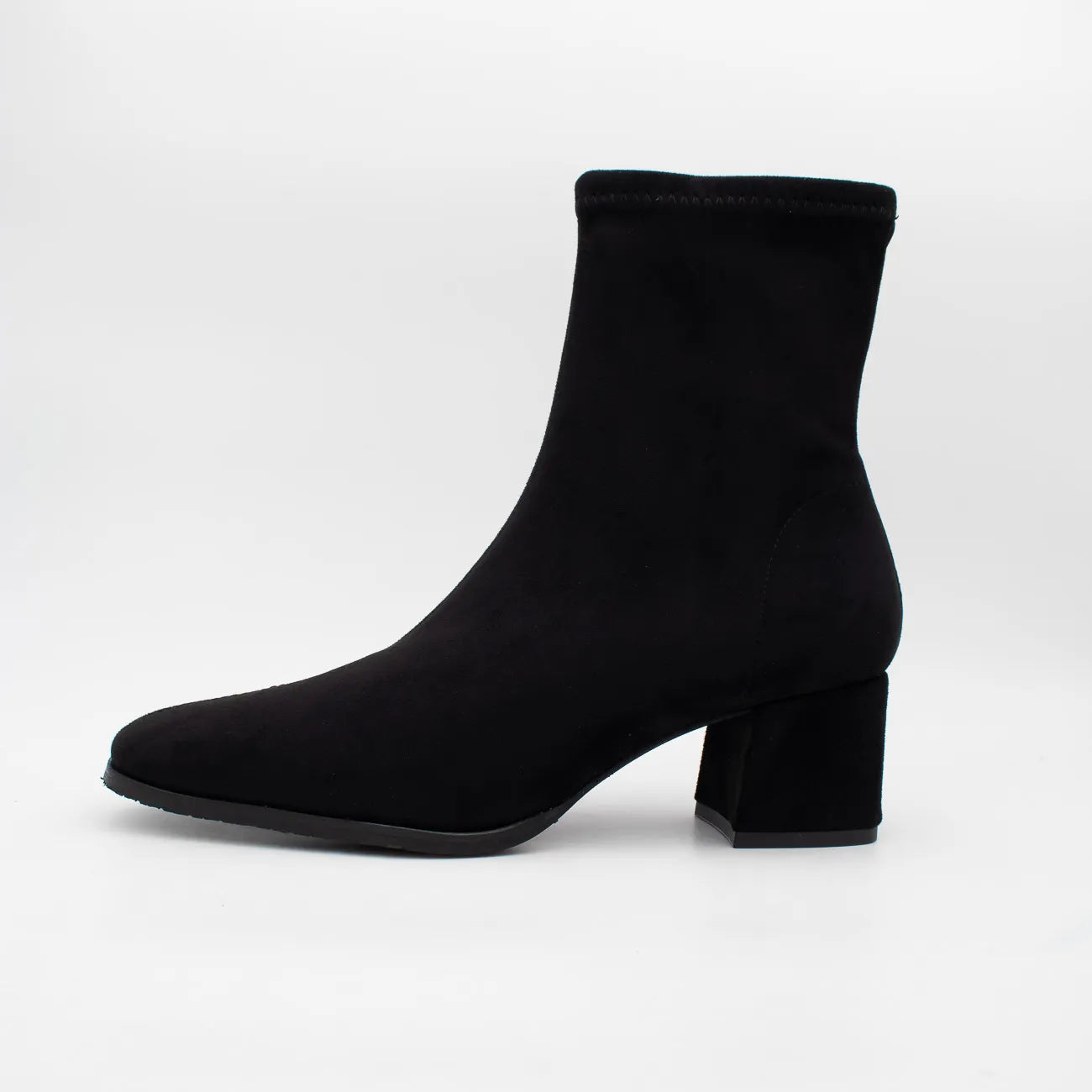 Miss Elastic 78330/AE-05 Stretch Sock Ankle Boots – Black