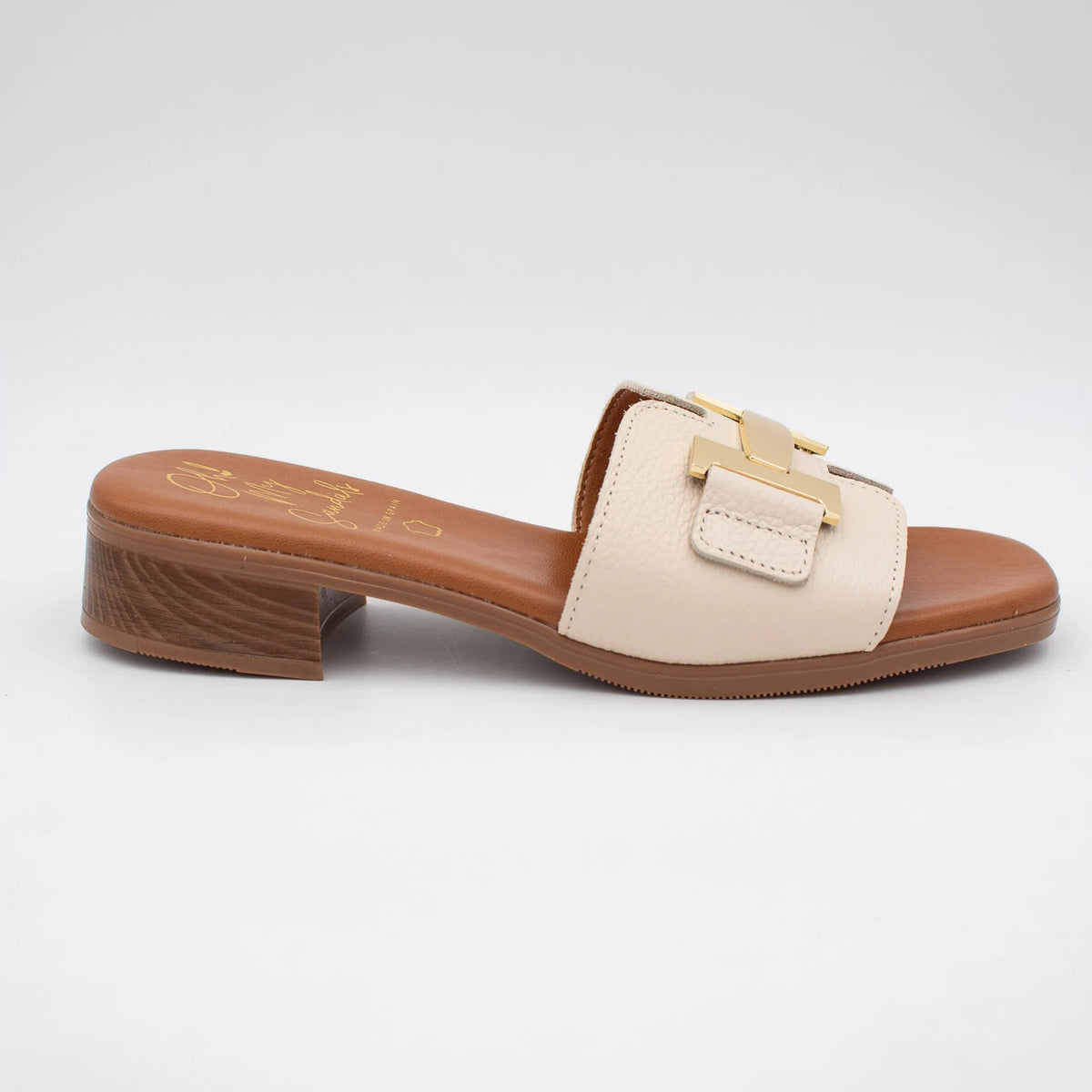 OH! My Sandals Cream Sandal (Slip-On) – 5890
