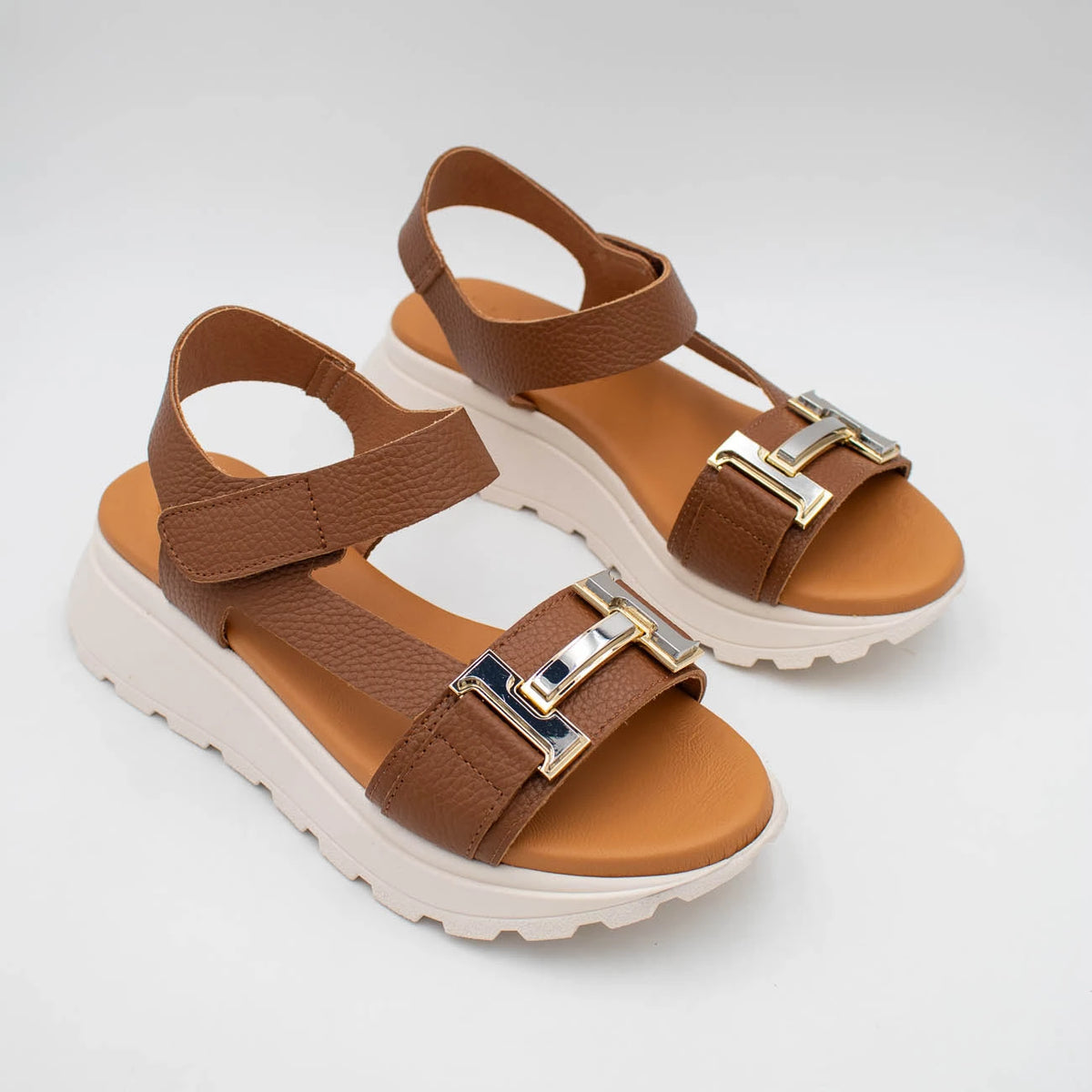 OH! My Sandals Tan Sandal (Platform Sole) – 5953