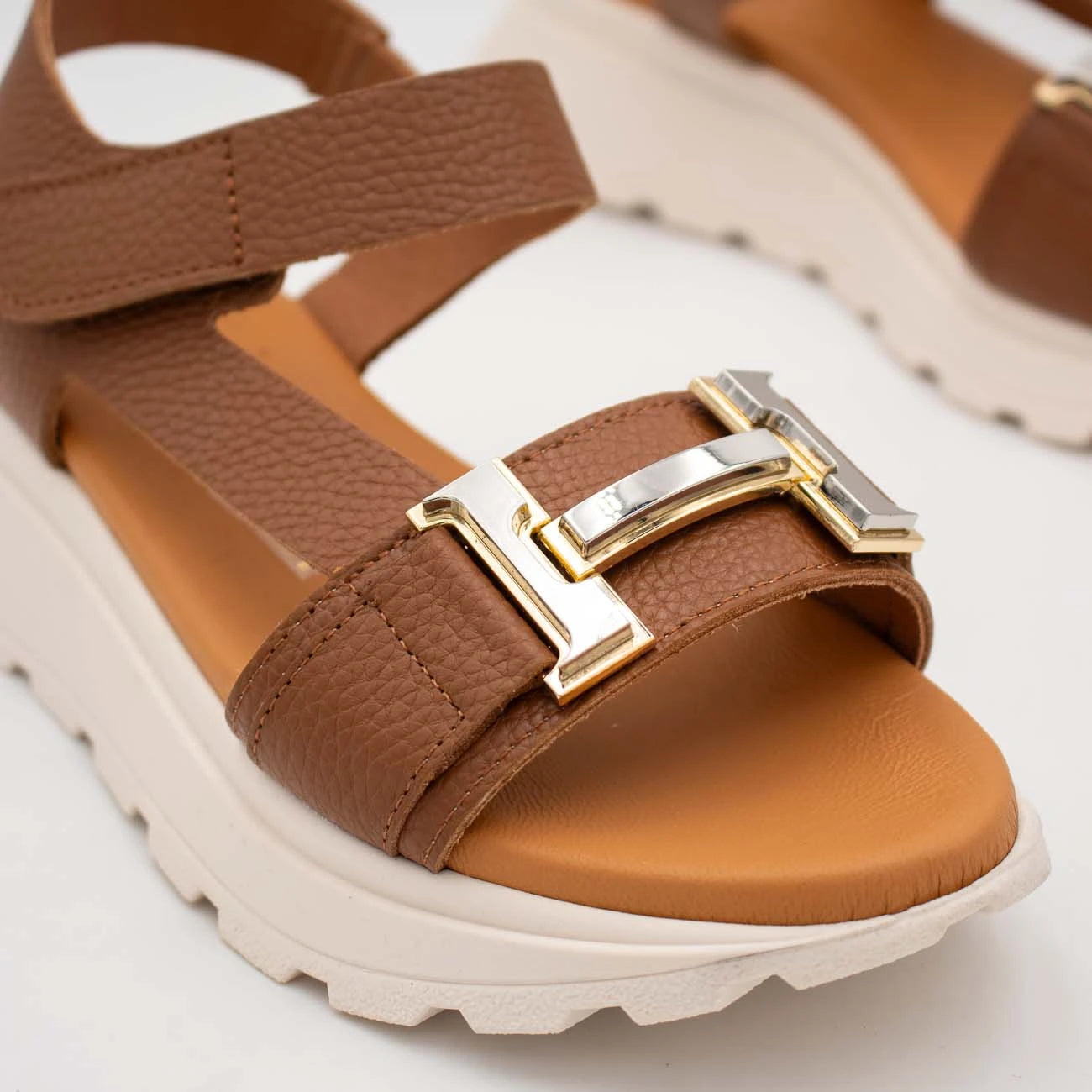 OH! My Sandals Tan Sandal (Platform Sole) – 5953