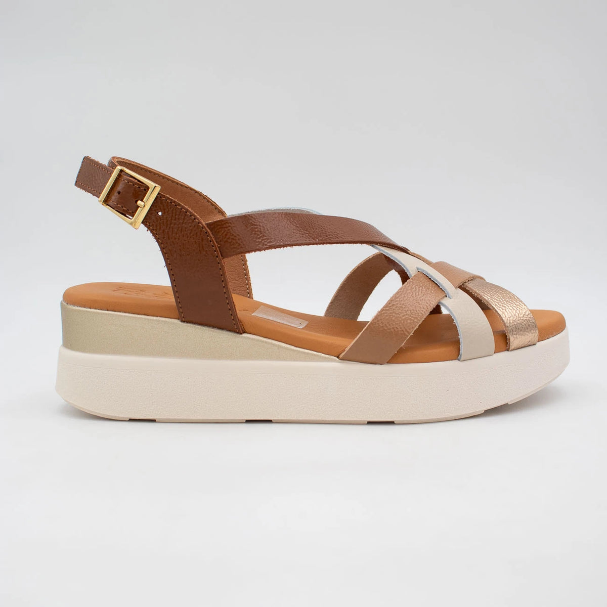 OH! My Sandals Tan Multi Sandal (Buckle Fastening) – 5960
